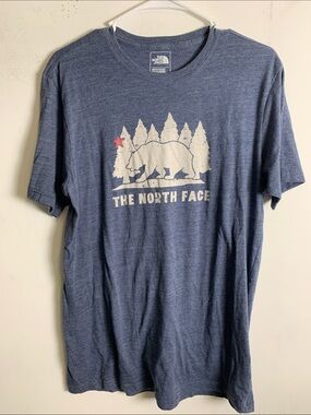 The North Face Blue Graphic Bear Short Sleeve Tee